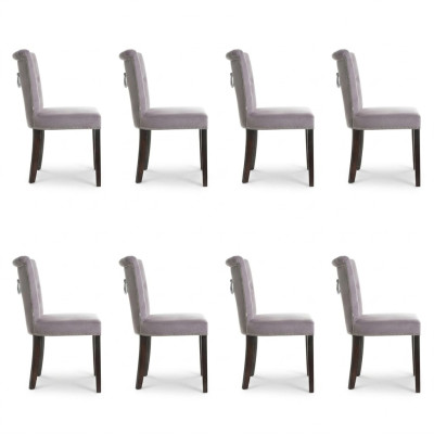 8x Silla acolchada Asiento Sillas Silla Conjunto de salón Sillón Salón Club Set