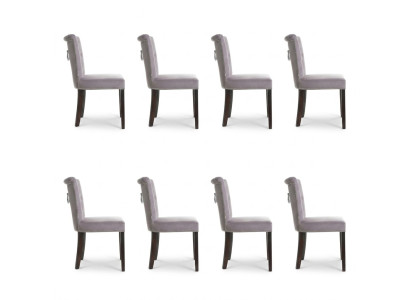 8x Silla acolchada Asiento Sillas Silla Conjunto de salón Sillón Salón Club Set
