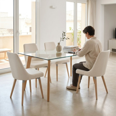 4x Juego de sillones de diseño para asientos, conjunto de sillón de salón de salón sillón club.