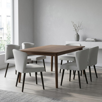 6x sillas de cuero acolchadas para asientos de sillas de club de diseño salón sillón conjunto nuevo.