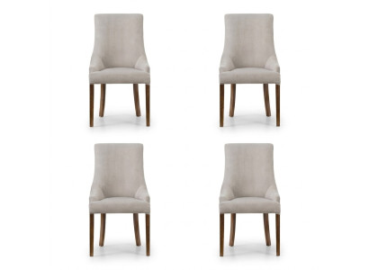 4x Juego de sillones tapizados de diseñador, completo con respaldo y asiento estilo lounge.