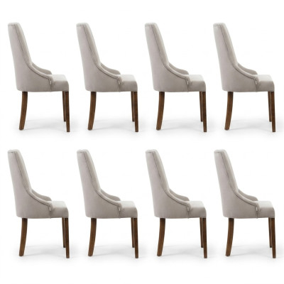 8x juego de sillas de polipiel de diseñador, juego completo de sillas de respaldo y asiento lounge.