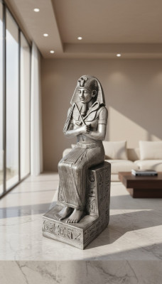 Estátua de Faraón Egipcio Escultura Figuras Esculturas Decoración Adorno Figura 117cm