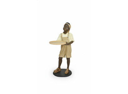 Soporte Estante Tarjetas Bebidas Figura Figuras Estatua Joven Gastronomía Escultura