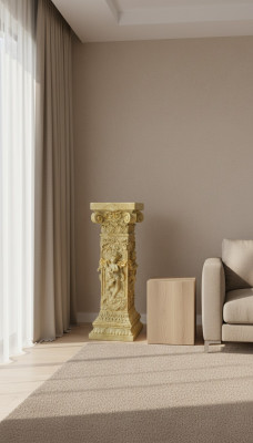 Diseño de columna Amoretten esculturas figuras decoración soporte de pedestal de flores.