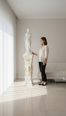 Diseño de columna con amorcito de 100 cm Figura Soporte de columna de flores Nuevo estatua