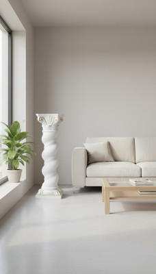 Columna Medusa Estilo Mäander Columna decorativa Estatua Soporte Barroco 100cm Nuevo 1017