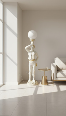 Diseño lámpara de pie lámpara lámparas luces soporte XXL escultura figura estatua