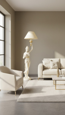 Escultura Lámpara de pie de diseño XXL Lámpara de pie Sala de estar Luces 183cm