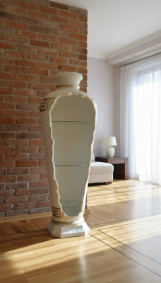 XXL Medusa estilo antiguo vitrina bar jarrón de suelo armario vitrina columna 153 cm nuevo.