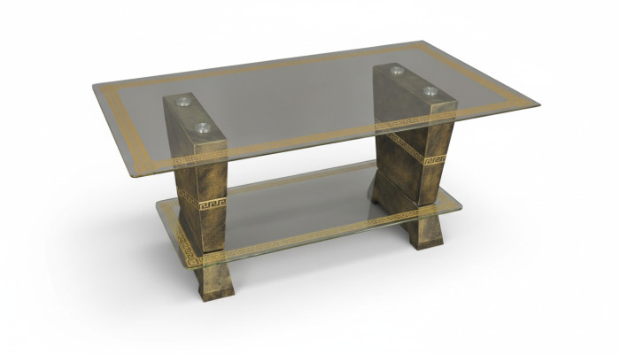 Diseño Medusa Mesa de centro Mesa de vidrio Mesa Mesa auxiliar Sofá Clásico XXL Nuevo