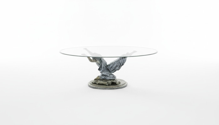 Diseño de la mesa de café de Medusa de mesa de vidrio Mesa de mesa auxiliar Sofá Clásico de 42cm