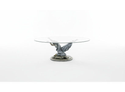 Diseño de la mesa de café de Medusa de mesa de vidrio Mesa de mesa auxiliar Sofá Clásico de 42cm