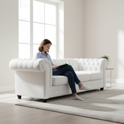 Chesterfield Conjunto de sofás sofá 3+1+1 sofá Juego de tapicería Sofás Sillones S1