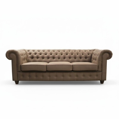 Conjunto de sofás Chesterfield 3+1+1. Juego completo de sofá, sillones y sofás.