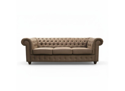 Conjunto de sofás Chesterfield 3+1+1. Juego completo de sofá, sillones y sofás.