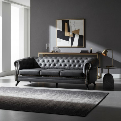 Chesterfield Conjunto de sofás Sofá 3 + 1 Set de sofá Tapizado Sofás Sofás Sofás de cuero