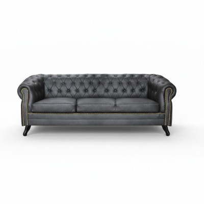Chesterfield Conjunto de sofás Sofá 3 + 1 Set de sofá Tapizado Sofás Sofás Sofás de cuero