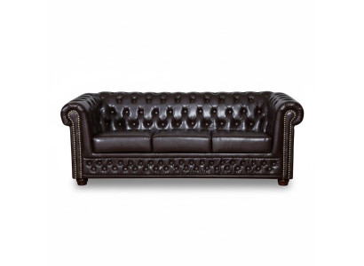 Sofá Chesterfield 3+1 conjunto de sofás de cuero acolchado sofá sillones muebles