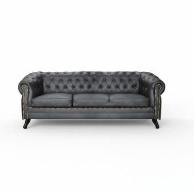 Conjunto de sofás Chesterfield 3+2+1 Glasgow, Juego de tapicería de sofá nuevo