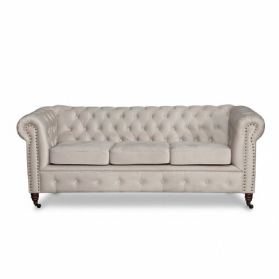 Chesterfield set de sofá 3+2+1 Oxford conjunto de sofás tapizados en cuero.