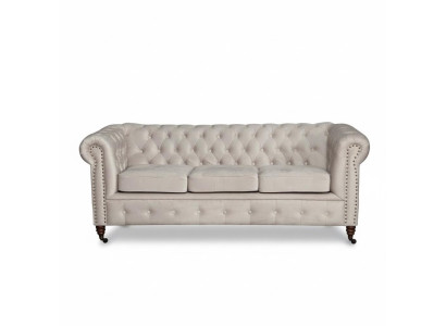 Chesterfield set de sofá 3+2+1 Oxford conjunto de sofás tapizados en cuero.