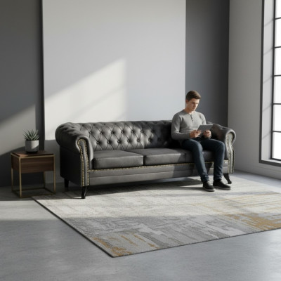 Conjunto de sofás Chesterfield 3+2 Glasgow, conjunto de sofás tapizados, sofás, nuevos sofás.