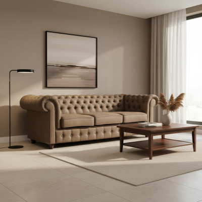 Diseño Chesterfield de lujo acolchado asiento sofá xxl grande de 3 plazas Sofá.