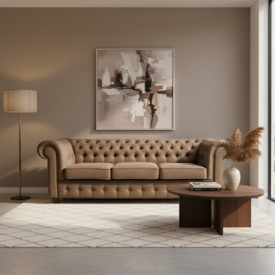 Chesterfield Cambridge de 3 plazas con función de cama Sofá tapizado Sofás nuevos