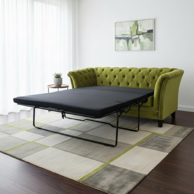 Chesterfield sofá cama 2 plazas sofá con función de cama sofás tapizados
