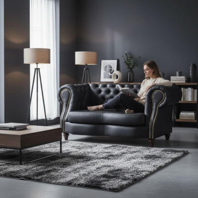 Chesterfield Lincoln Sofá de 2 plazas tapizado Sofás Sofá de diseño de cuero Club