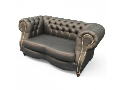 Chesterfield Lincoln Sofá de 2 plazas tapizado Sofás Sofá de diseño de cuero Club