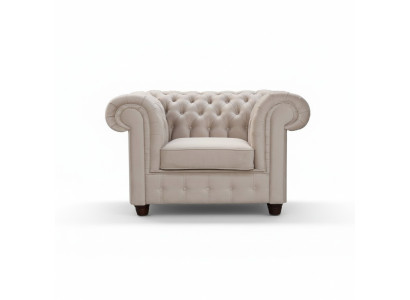Chesterfield sofá de televisión de 1 plaza Club Lounge Relax Silla de tela de cuero Sofás