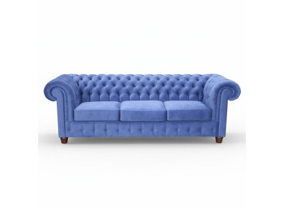 Diseño clásico Chesterfield Big XXL sofá de 3 plazas en cuero y tela.