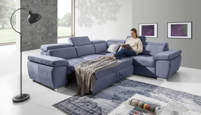 Sofá modular XXL con tapicería, rincón de asiento acolchado, juego de dormitorio, sofás y camas.