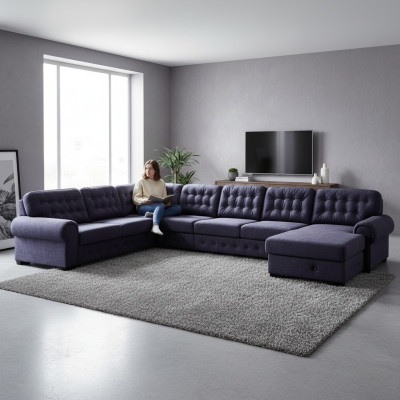 XXL sofá cojín esquina para dormir cojín conjunto paisaje de sala sofás sillones