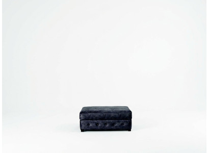 XXL Club Pufa Reposapiés Club Lounge Taburete Cuero Otomano Diseñador Textil