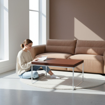 Mesa de centro de diseñador clásico moderno, mesas auxiliares de madera para hotel.