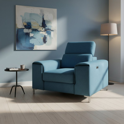 Sillón eléctrico de cine en casa Relax Club 1 plaza Soporte para pies Sofá.