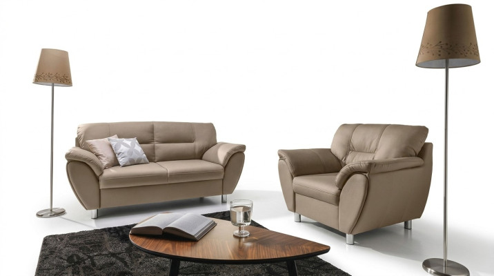 El elegante sofá clásico de dos plazas de estilo modernista encaja en cualquier interior.