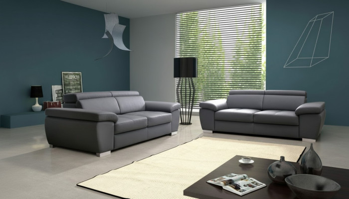 Diseño acolchado asiento sofá de 2 plazas juego de sofás sofás tela textil nuevo