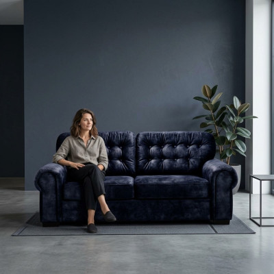 Diseño de sofás relax de 2 plazas Club Lounge Sofá Tapizado Tela Sofá de tela