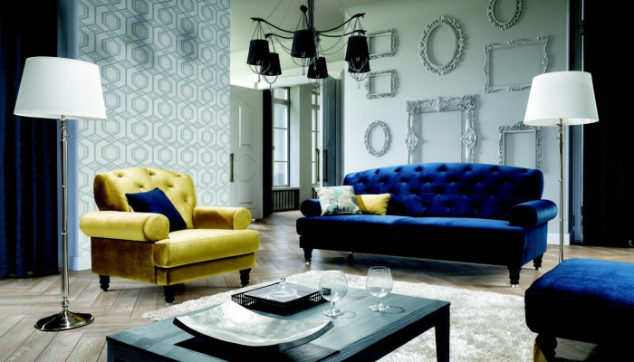Chesterfield Sofá de 3 plazas Diseñador Sofá Couch Sofás Tapizado Textil Lamezia