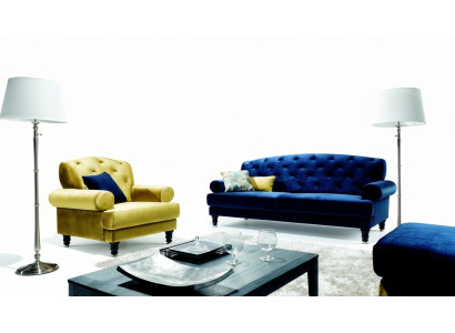 Chesterfield Sofá de 3 plazas Diseñador Sofá Couch Sofás Tapizado Textil Lamezia