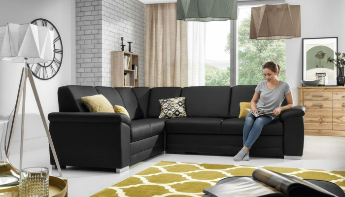 Sofá de esquina de tela Sofá Sillón Sofá de esquina Conjunto de muebles Sofás Sofás Sofá rinconero Nuevo