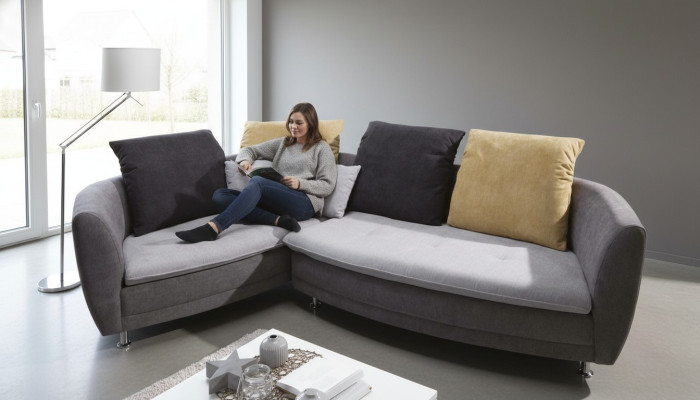 Diseño sofá esquinero redondo sofá tapizado esquina conjunto sofá sofás