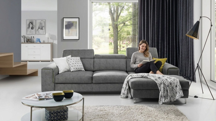 Sofá cama Sofá Tapizado Sala de estar Sofá de esquina Textil Silla Conjunto de asientos Sofá funcional