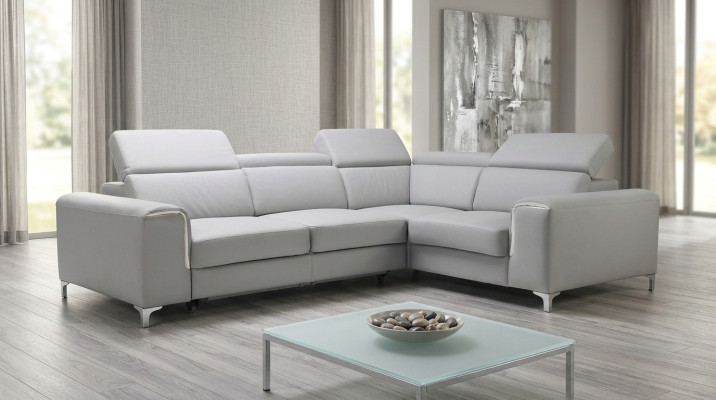 Sofá de esquina elegante y cómodo para un interior suave y acogedor
