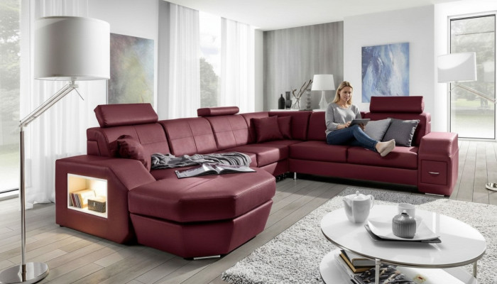 Edles diseño, conjunto de esquina de sofás tapizados, sofás, sillones.