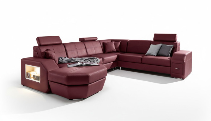 Edles diseño, conjunto de esquina de sofás tapizados, sofás, sillones.